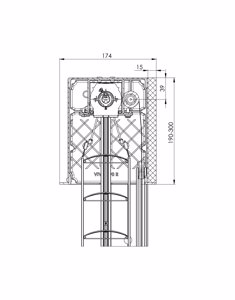 Coupe de store autoportant Viva (prepare pour le polystyrene dans une partie frontale+ polystyrebe a l’arriere