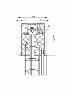 Coupe de store autoportant Viva (Profilé de dilatation d’occasion 10 mm)(prepare pour le polystyrene dans une partie frontale)